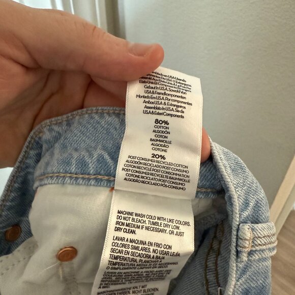 Mother The Mid Rise Rambler Zip Flood Jeans Ripped Light Wash Size 27 - Picture 7 of 7